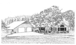 Custom Home Portrait In Pen And Ink 11 X 14 Inches 2 small