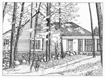 Custom Home Portrait In Pen And Ink 11 X 14 Inches 3 small