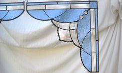 Lace Curtain Pair Window Cafe Curtains Or Corner Room Dividers Of Stained Glass 1 small