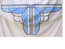 Lace Curtain Pair Window Cafe Curtains Or Corner Room Dividers Of Stained Glass 4 small