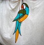 Stained Glass Parrot In A Ring Suncatcher Mobile 5 small
