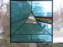 Bright Classic Blue Stained Glass Dark Side Of The Moon Pink Floyd 2 small