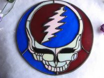 Stained Glass Panel The Grateful Dead-Inspired Steal Your Face 4 small