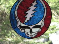Stained Glass Panel The Grateful Dead-Inspired Steal Your Face 2 small