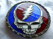 Stained Glass Panel The Grateful Dead-Inspired Steal Your Face 1 small