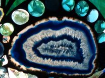 Stained Glass Mixed Media Abstract Window Panel 5 small