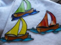 Stained Glass Sailboat Light Catcher 4 small