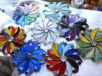 Moon Face And Sun Rays Clear Glass Art 2 small