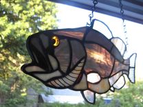 Steelhead Striper Large Mouth Bass Stained Glass Art 1 small