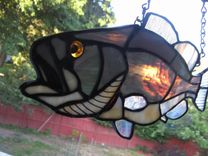 Steelhead Striper Large Mouth Bass Stained Glass Art 5 small