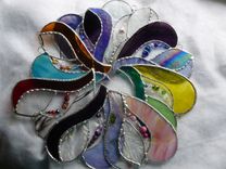 Multicolored Beaded Stained Glass Heart 1 small