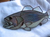 Striped Large Mouth Bass Stained Glass Art 3 small