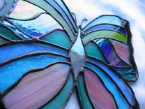Stained Glass Butterfly In Purple And Teal 2 small