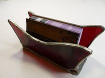 Custom Stained Glass Business Card Holder In Red 4 small
