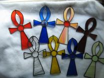Ankh Cross Stained Glass 1 small