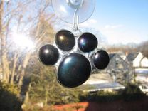 Stained Glass Paw Print Sun Catcher 1 small