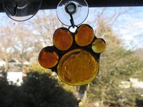 Stained Glass Paw Print Sun Catcher 2 small