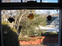 Stained Glass Paw Print Sun Catcher 4 small