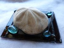 Stained Glass Abstract Mixed Media Art With Shell 5 small