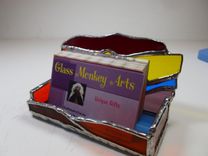 Stained Glass Business Card Holder In Primary Colors 3 small