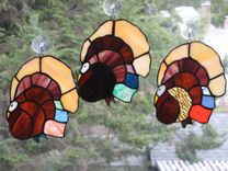 Stained Glass Turkey Light Catcher 1 small