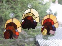 Stained Glass Turkey Light Catcher 2 small