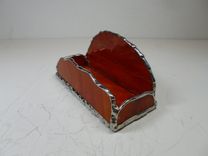 Stained Glass Business Card Holder In Orange 2 small