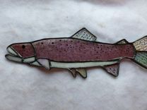 Iridescent Stained Glass Rainbow Trout 1 small