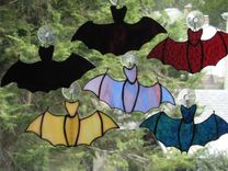 Custom Stained Glass Bats 1 small