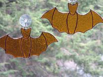 Custom Stained Glass Bats 3 small