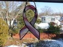 Stained Glass Breast Cancer Awareness Ribbon In Pink Stain 2 small