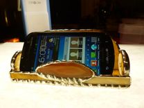 Amber Brown Stained Glass Business Card Holder With Agate 3 small