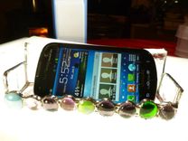 Stained Glass Business Holder With Agate And Multicolored Glass Gems 1 small