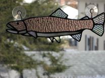 Iridescent Stained Glass Rainbow Trout 4 small