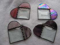 Custom Heart Beveled Stained Glass Light Catcher 1 small