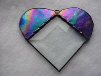 Custom Heart Beveled Stained Glass Light Catcher 5 small