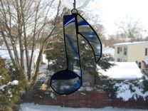 Blue Stained Glass Musical Single Note With Swirls 1 small