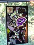 Amethyst-Themed Abstract Stained Glass Panel 4 small
