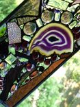 Amethyst-Themed Abstract Stained Glass Panel 5 small