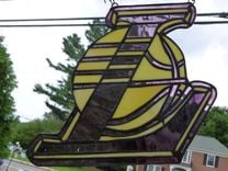 Stained Glass Los Angeles Lakers Ornament 2 small