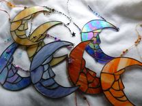 Stained Glass Man On The Moon With Crystal Star And Swarovski Beads 3 small