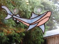 Custom Shark Stained Glass Light Catcher 1 small