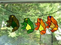 Custom Stained Glass Frog 1 small