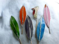 Stained Glass Turkey Head And Multicolored Feathers 2 small