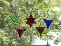 Custom Beaded Stained Glass Star Light Catcher 2 small