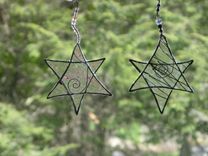 Custom Beaded Stained Glass Star Light Catcher 4 small