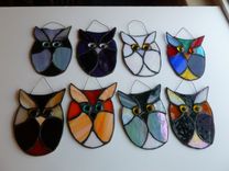 Adorable Multicolored Stained Glass Owl 3 small