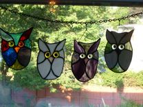 Adorable Multicolored Stained Glass Owl 2 small