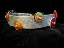 A Custom Glass & Silver Collar For Texas Of High Maintenance Bitch 2 small