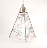 Glass Pendant Light Clear With Pink And Green 1 small